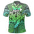 Hawaii Turtle Wave Polynesian Polo Shirt Hey Style Green - Polynesian Pride