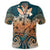 Hawaii Turtle Wave Polynesian Polo Shirt Hey Style Orange - Polynesian Pride