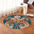 Hawaii Turtle Wave Polynesian Round Carpet - Hey Style Orange - AH - Polynesian Pride