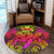 Hawaii Turtle Wave Polynesian Round Carpet - Hey Style Pinky - AH - Polynesian Pride