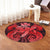 Hawaii Turtle Wave Polynesian Round Carpet - Hey Style Red - AH - Polynesian Pride