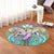 Hawaii Turtle Wave Polynesian Round Carpet - Hey Style Yellow - AH - Polynesian Pride