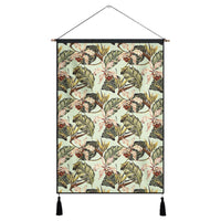Hawaii Vintage Tropical Jungle Leaves Orchid Bird Hanging Poster - AH- Hanging Poster 43 x 65 cm Cotton And Linen - Polynesian Pride