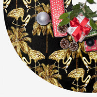 Hawaii Watercolor Flamingos Palm Trees Beautiful Seamless Tree Skirt - Polynesian Pride