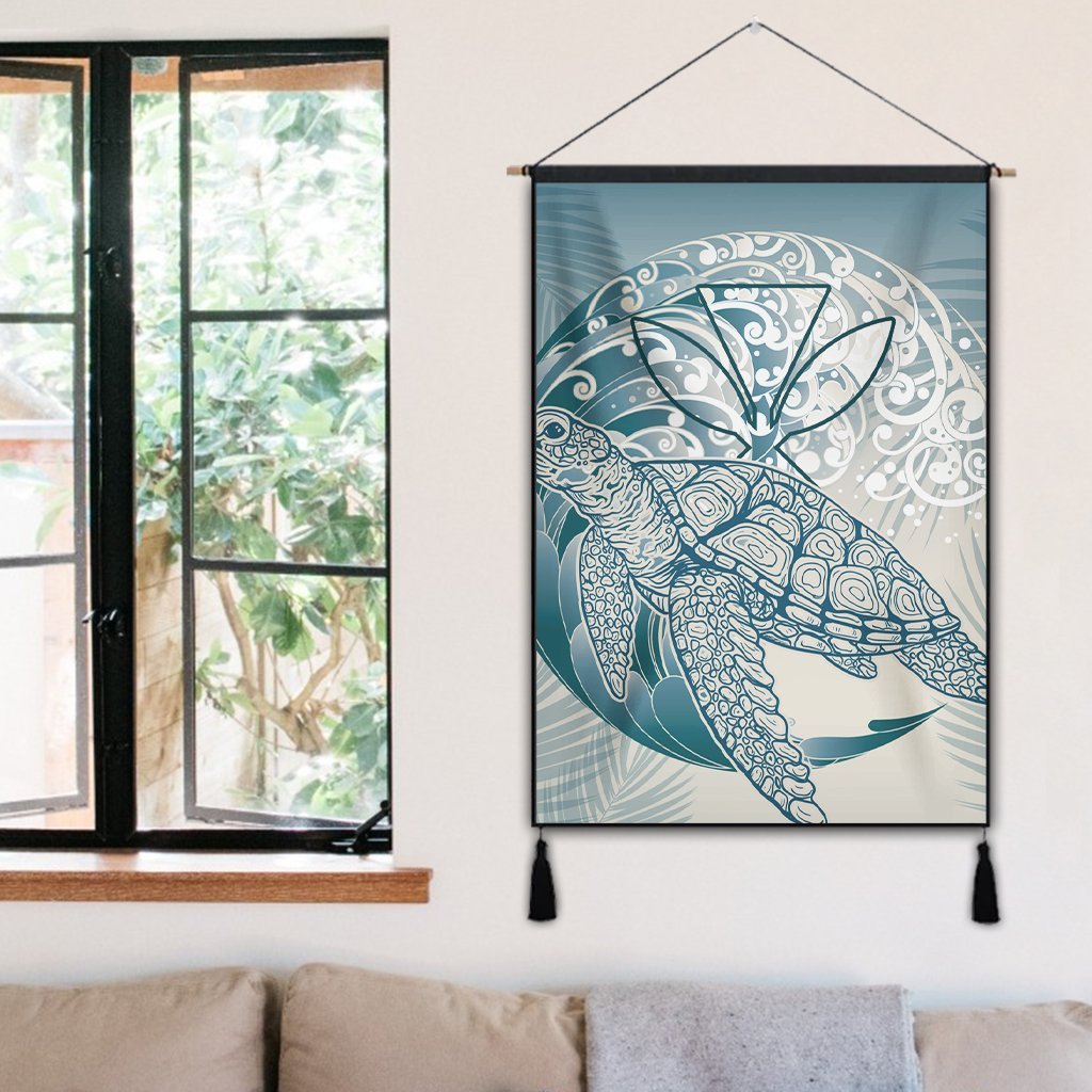 Hawaii Wave Kanaka Turtle Hanging Poster - AH - Polynesian Pride