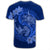 Hawaii Yin Yang Turtle Shark Hibiscus Plumeria T Shirt Blue - Polynesian Pride