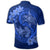 Hawaii Yin Yang Turtle Shark Hibiscus Plumeria Polo Shirt Blue - Polynesian Pride