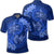 Hawaii Yin Yang Turtle Shark Hibiscus Plumeria Polo Shirt Blue Unisex Black - Polynesian Pride