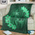 Hawaii Yin Yang Turtle Shark Hibiscus Plumeria Premium Blankets - Green - AH - Polynesian Pride