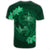 Hawaii Yin Yang Turtle Shark Hibiscus Plumeria T Shirt Green - Polynesian Pride