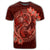 Hawaii Yin Yang Turtle Shark Hibiscus Plumeria T Shirt Orange - Polynesian Pride