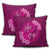 Hawaii Yin Yang Turtle Shark Hibiscus Plumeria Pillow Covers - Pink - AH - Polynesian Pride