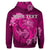 Custom Hawaii Yin Yang Turtle Shark Hibiscus Plumeria Hoodie Pink - Polynesian Pride