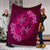 Hawaii Yin Yang Turtle Shark Hibiscus Plumeria Premium Blankets - Pink - AH - Polynesian Pride