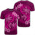 Hawaii Yin Yang Turtle Shark Hibiscus Plumeria T Shirt Pink Unisex Black - Polynesian Pride