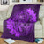 Hawaii Yin Yang Turtle Shark Hibiscus Plumeria Premium Blankets - Purple - AH - Polynesian Pride