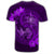 Hawaii Yin Yang Turtle Shark Hibiscus Plumeria T Shirt Purple - Polynesian Pride