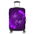 Hawaii Yin Yang Turtle Shark Hibiscus Plumeria Luggage Covers - Purple - AH Black - Polynesian Pride