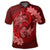 Hawaii Yin Yang Turtle Shark Hibiscus Plumeria Polo Shirt Red - Polynesian Pride