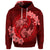 Custom Hawaii Yin Yang Turtle Shark Hibiscus Plumeria Hoodie Red - Polynesian Pride