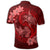 Hawaii Yin Yang Turtle Shark Hibiscus Plumeria Polo Shirt Red - Polynesian Pride