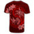 Hawaii Yin Yang Turtle Shark Hibiscus Plumeria T Shirt Red - Polynesian Pride