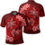 Hawaii Yin Yang Turtle Shark Hibiscus Plumeria Polo Shirt Red Unisex Black - Polynesian Pride