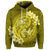 Custom Hawaii Yin Yang Turtle Shark Hibiscus Plumeria Hoodie Yellow - Polynesian Pride