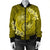 Hawaii Yin Yang Turtle Shark Hibiscus Plumeria Bomber Jacket - Yellow - AH - Polynesian Pride