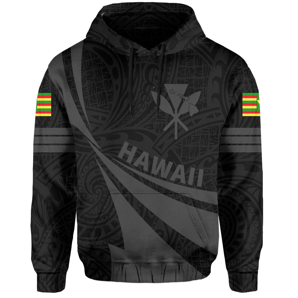 Kanaka Polynesian Hoodie Gray Doma Style - Polynesian Pride