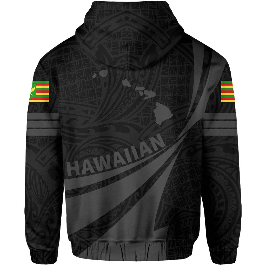 Kanaka Polynesian Hoodie Gray Doma Style - Polynesian Pride