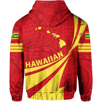 Kanaka Maoli Polynesian Zipper Hoodie Doma Style - Polynesian Pride