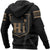 Hawaii Kanaka Kakau Zipper Hoodie Gold Barcode - Polynesian Pride