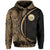 Hawaii Polynesian Zipper Hoodie Gold Round Style - Polynesian Pride