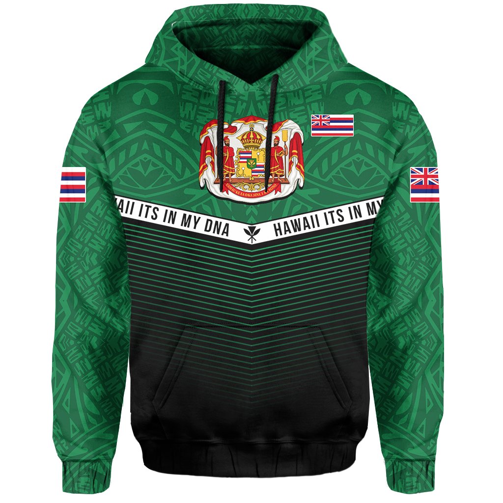 Hawaii Polynesian Hoodie Green Mix Style - Polynesian Pride