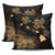 Hawaii Hibiscus Map Polynesian Ancient Gold Turtle Pillow Covers One Size Zippered Pillow Cases 18"x 18" (Twin Sides) (Set of 2) Gold - Polynesian Pride