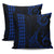 Hawaii Kakau Blue Polynesian Pillow Covers One Size Zippered Pillow Cases 18"x 18" (Twin Sides) (Set of 2) Blue - Polynesian Pride