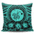 Hawaii Map Honu Hibiscus Turquoise Polynesian Pillow Covers One Size Zippered Pillow Case 18"x18"(Twin Sides) Turquoise - Polynesian Pride