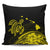 Hawaii Map Plumeria Polynesian Yellow Turtle Pillow Covers One Size Zippered Pillow Case 18"x18"(Twin Sides) Yellow - Polynesian Pride