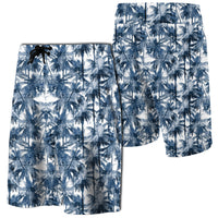 Hawaii Palm Trees And Tropical Branches Board Shorts Men Blue - Polynesian Pride