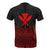 Hawaii Polynesian Custom T Shirt Red Black Pride Map and Seal - Polynesian Pride