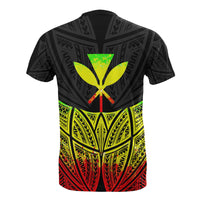 Hawaii Polynesian Custom T Shirt Reggae Pride Map and Seal - Polynesian Pride