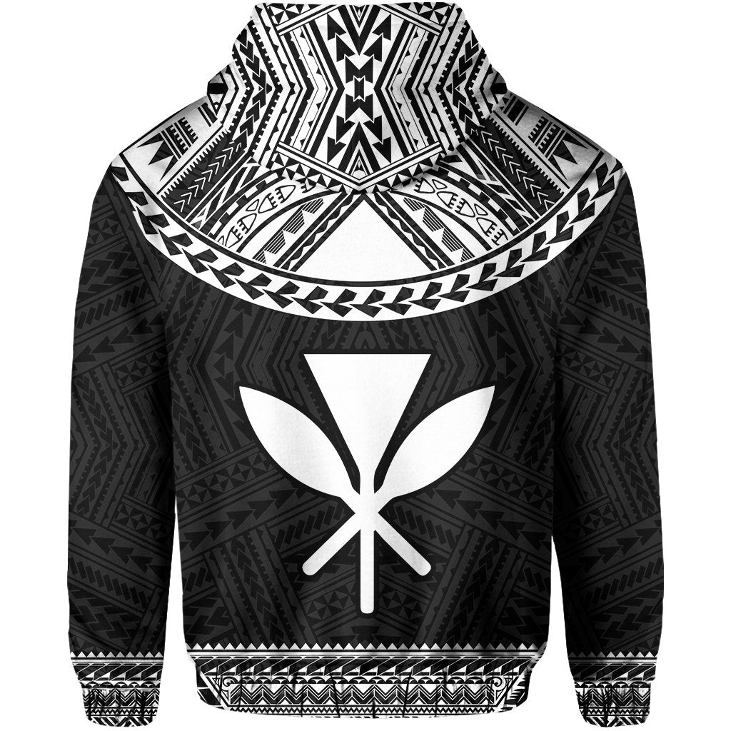 Hawaii Kanaka Polynesian Hoodie Divinity White - Polynesian Pride