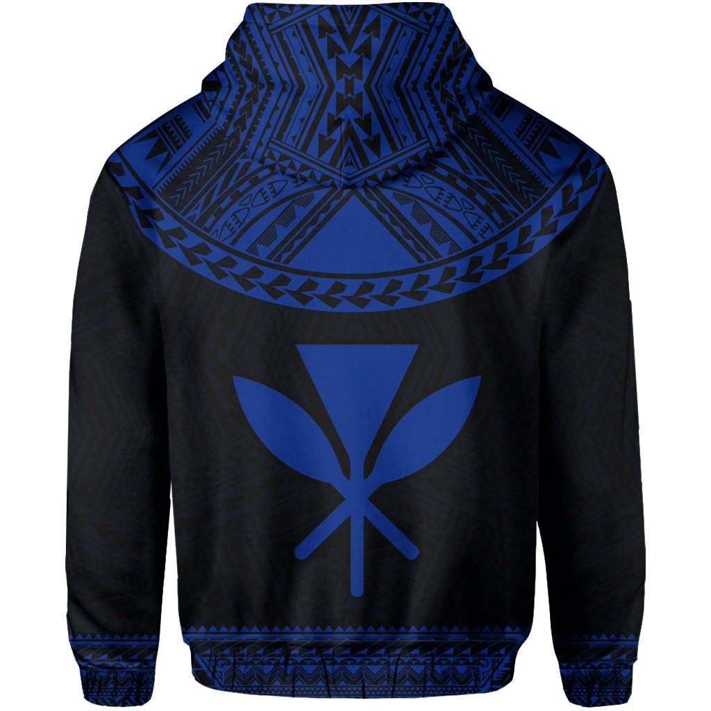 Hawaii Kanaka Polynesian Hoodie Divinity Blue - Polynesian Pride