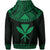 Hawaii Kanaka Polynesian Zipper Hoodie Divinity Green - Polynesian Pride