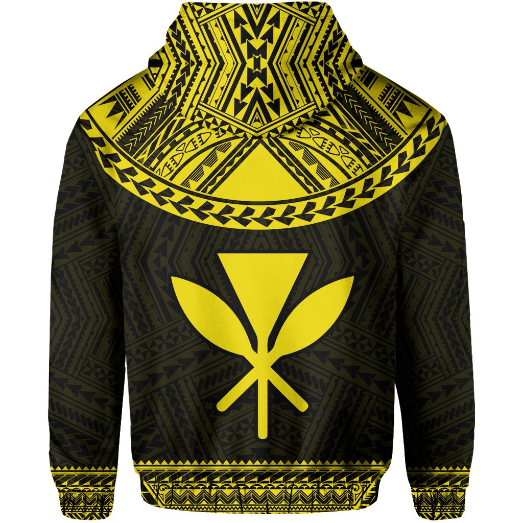 Hawaii Kanaka Polynesian Hoodie Divinity Yellow - Polynesian Pride