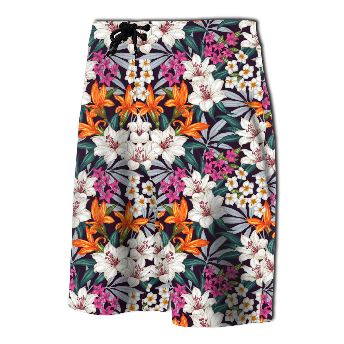 Hawaii Seamless Exotic Pattern With Tropical Leave Board Shorts - Polynesian Pride