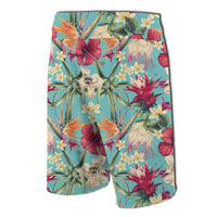 Hawaii Seamless Floral Pattern With Tropical Hibiscus Board Shorts - Polynesian Pride