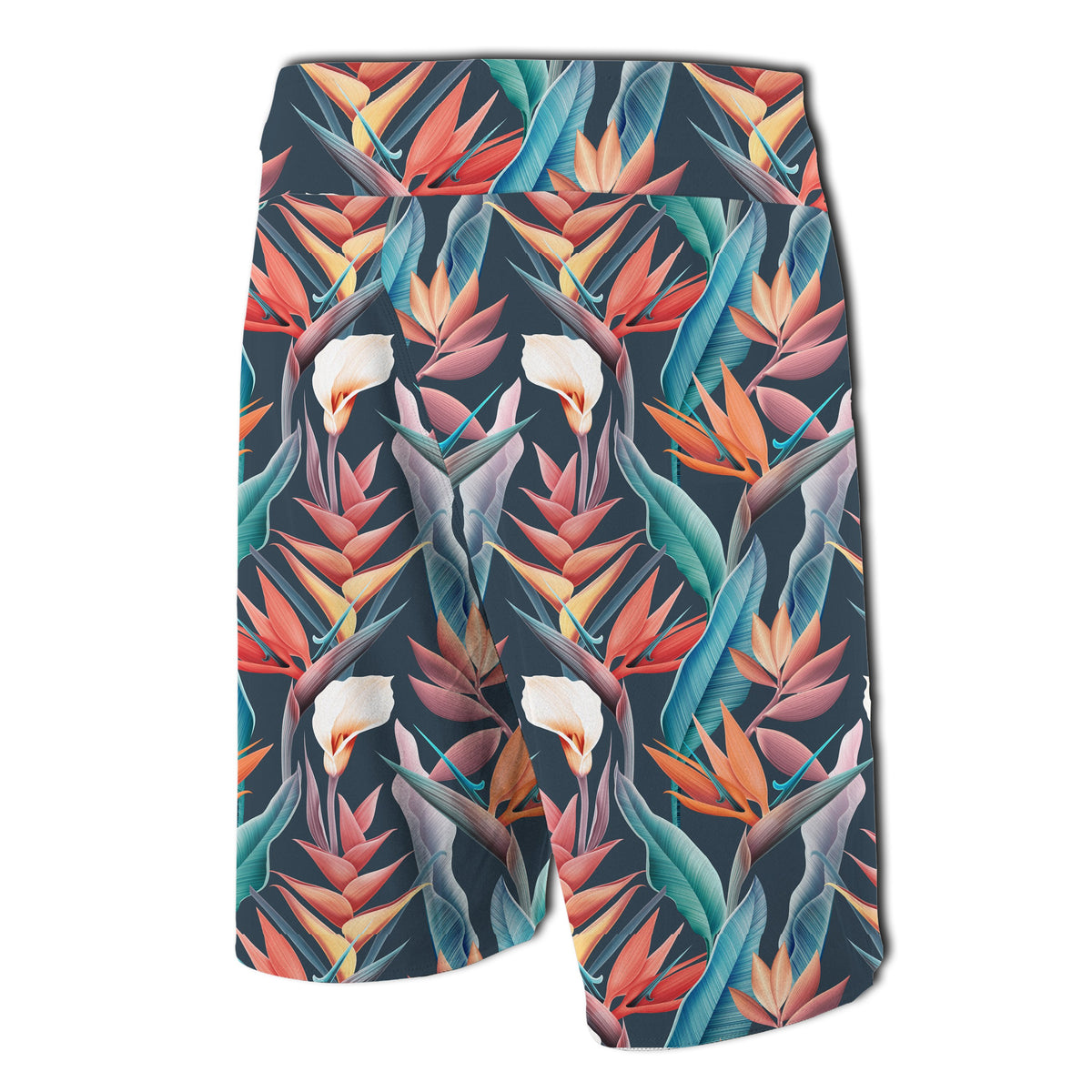 Hawaii Seamless Tropical Flower Hawaiian Summer Board Shorts - Polynesian Pride