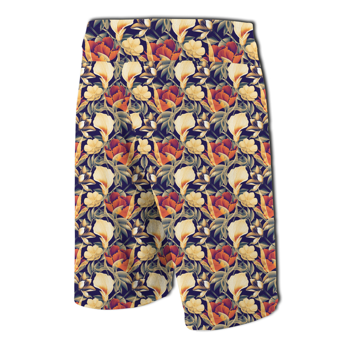 Hawaii Seamless Tropical Flower Plant And Leaf Pat Board Shorts - Polynesian Pride